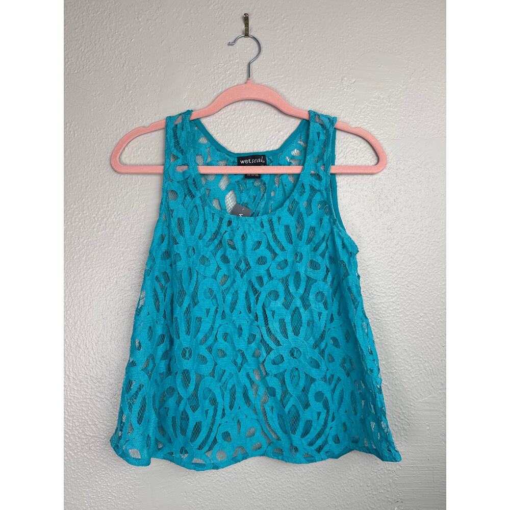 Y2K Wet Seal Teal Tank Sz.M